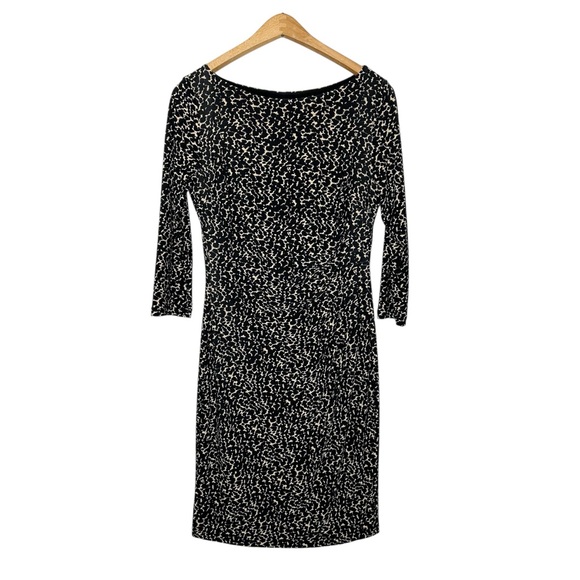 Lauren Ralph Lauren Contemporary Printed Cinched Waist Long Sleeve Mini Dress 10 - Picture 1 of 8
